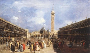 La Piazza San Marco hacia la Basílica Francesco Guardi veneciana Pinturas al óleo